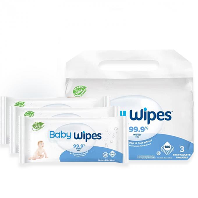Newborn Soft Care Wet Wipes Water Based Biodegradable Hand Wipes 17.8*16.8cm 0