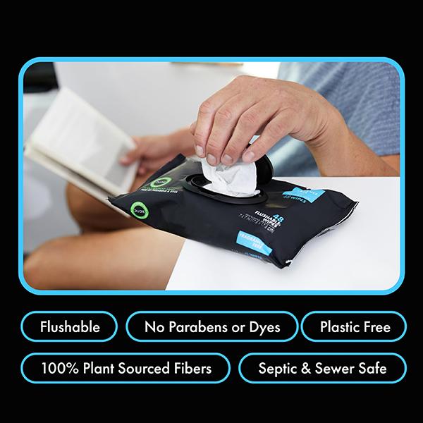 Extra Large Adult Toilet Wet Wipes With Vitamin E  Aloe Septic And Sewer Safe 5