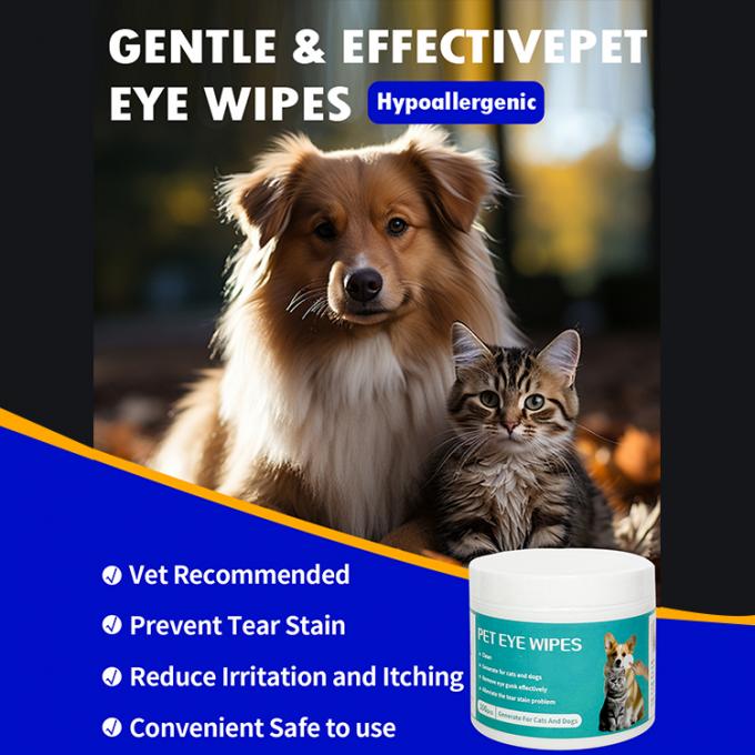 Customizable Gentle Pet Wet Wipes Hypoallergenic Eye Cleaning Wipes For Dogs 0