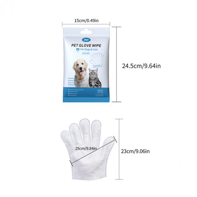 6pcs Non Toxic Lick Safe Dog Glove Wipes Portable Deodorizing Pet Glove Wipes 1